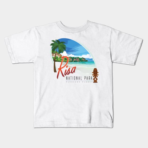 Risa National Park Kids T-Shirt by MindsparkCreative